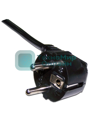 Шнур питания LANMASTER C19-Schuko угловая, 3х1.5, 220В, 16А, черный, 1 метр