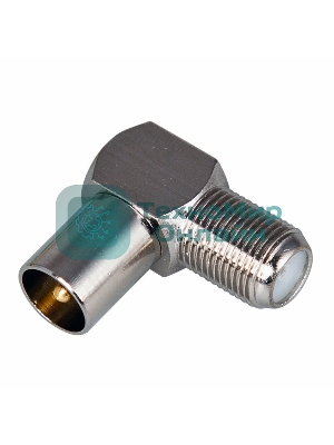 Переходник антенный Rexant (гнездо F - штекер TV), угловой (1 шт.)