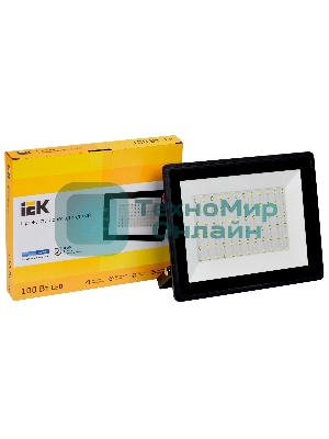 Прожектор IEK LPDO601-100-65-K02 СДО 06-100 светодиодный черный IP65 6500 K IEK