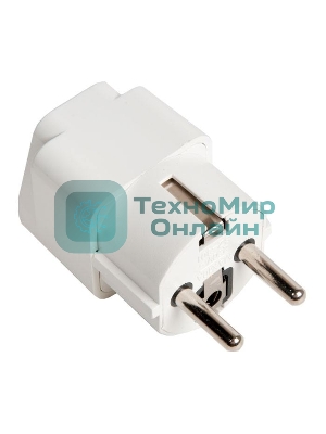 Переходник сетевой с китайской вилки на евровилку, с заземлением
