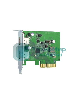 Карта расширения QNAP QXP-10G2U3A USB Dual Port Adapter, 2 x 10Gb/s USB 3.2 Gen 2, PCIe Gen3 x2