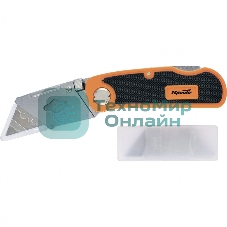 Нож складной Sparta пластиковая двухкомп рукоятка, сменное трапециевидное лезвие, 5 лезв.