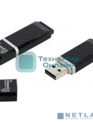 Флешка USB Smartbuy Quartz black (SB8GBQZ-K), 8Gb, USB 2.0, R/W 15/5, черный