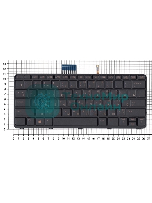 Клавиатура для ноутбука HP EliteBook Folio 1020 G1 черная с подсветкой