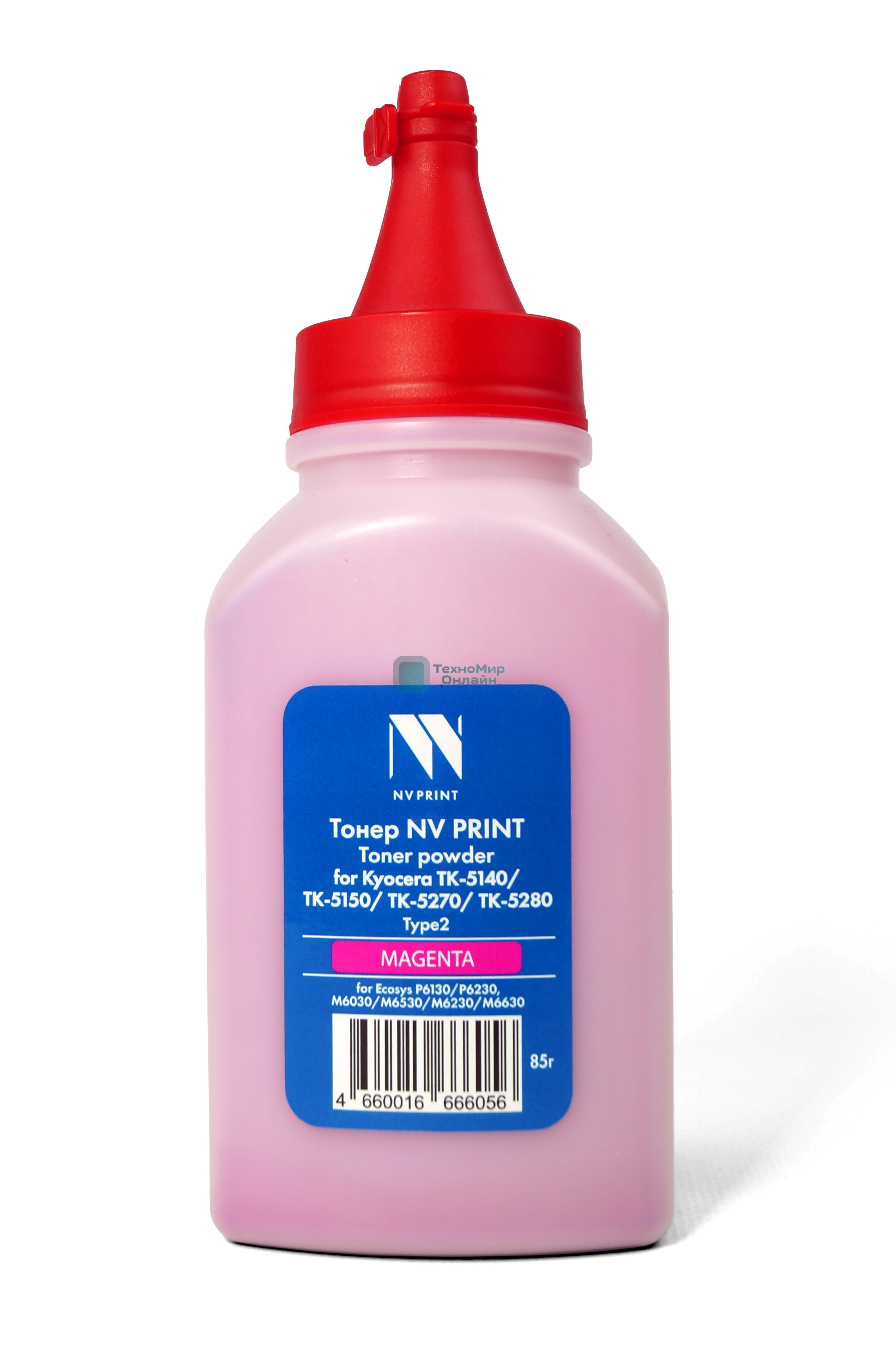 Тонер NVPrint для Kyocera ТК-5140/ТК-5150/ТК-5270/ТК-5280 Type2 (85г) Magenta совместимый