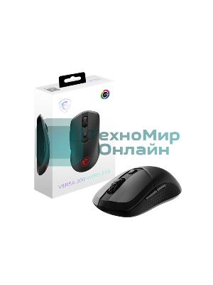 Мышь беспроводная/проводная MSI VERSA 300 черный, 8000 dpi, радиоканал, Bluetooth, USB, кнопки - 6