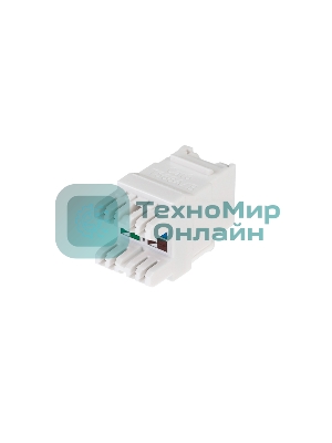 Модуль Keystone Rexant Jack RJ-45(8P8C), UTP, CAT 6, тип 180 градусов, с пылезащитной шторкой, белый PRO
