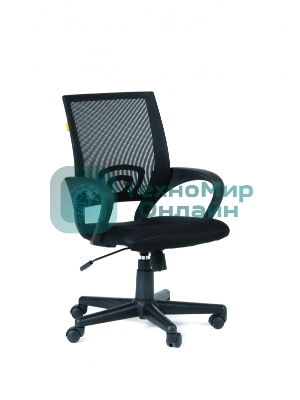 Кресло Chairman 696 TW-01 черный, ткань, 120 кг, механизм качания