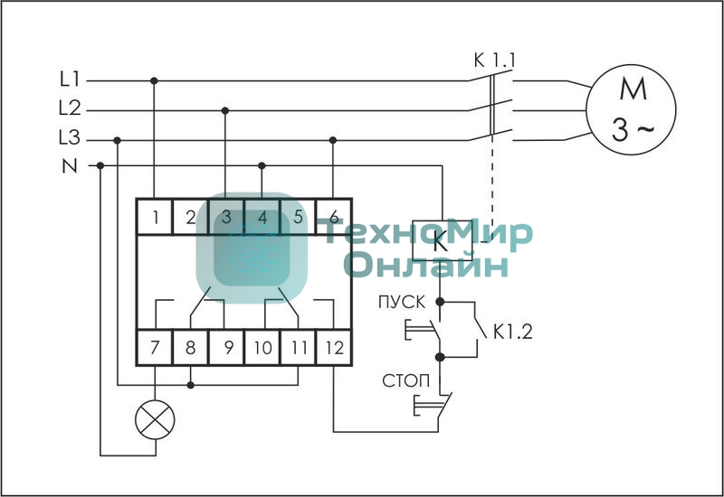 Реле контроля наличия и чередования фаз CKF-318-1 (контроль чередования; слипания фаз; регулировка верх. и нижн. порога напряжения; регулировка задержки отключения; 1 модуль; монтаж на DIN-рейке)(аналог РНПП-311М) F&F EA04.002.007