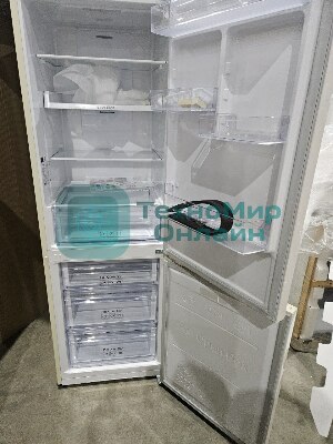 (Из ремонта, рабочий, гарантия 7 дней, царапины, вмятины) Холодильник Samsung RB33A32N0EL/WT бежевый двухкамерный инвертер 232/118 л морозилка снизу