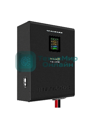 Источник бесперебойного питания (инвертор, синус, для котла, настенный) ExeGate FineSine SX-7000.LCD.AVR.2SH.T 7000VA/5000W, чистая синусоида, цветной LCD-дисплей, AVR, 2*Schuko+клеммы, линейно-интерактивный, внешняя батарея 48В до 200А·ч (поставляется отдельно), крепление настенное, черный