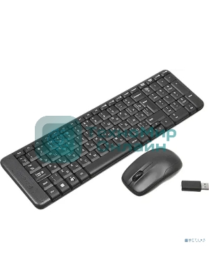 Комплект клавиатура+мышь Logitech MK220 беспроводной, USB, 1000 DPI, чёрный