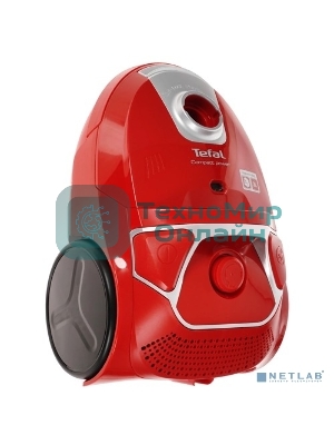 Пылесос Tefal TW3953EA красный/серебристый, 750/750 Вт, уборка сухая, пылесборник мешок 3 л