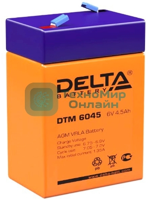 Батарея для ИБП Delta DTM 6045 (6V 4.5Ah)
