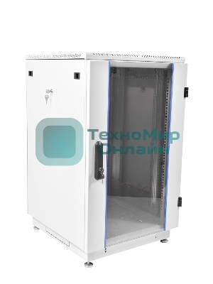 Шкаф коммутационный ЦМО ШТК-М-18.6.8-1ААА 18U 600x820 мм пер. дв. стекл задн. дв. стал. лист 2 бок. пан. направл. под закл. гайки 270 кг серый