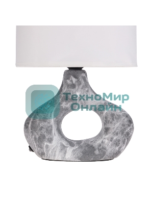 Светильник декоративный настольный Rexant Форте, основание кольцо под черный мрамор, белый абажур, цоколь Е27, 60Вт