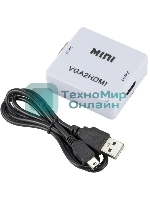 Переходник аудио-видео Premier 5-982 HDMI (f)/RCA (f)/Jack 3.5 (f) черный