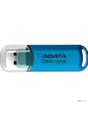 Флешка USB ADATA Classic C906 (AC906-64G-RWB), 64Gb, USB 2.0, R/W 15/5, синий