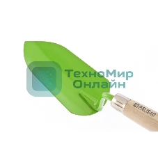 Совок посадочный широкий Palisad 95х350 мм, стальной, деревянная рукоятка