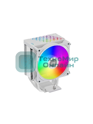 Кулер PCCooler R400 ARGb белый 92мм алюминий+медь 2200rpm 30db 4-pin 180W 133мм