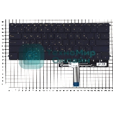 Клавиатура для ноутбука Asus ZenBook 3 Deluxe UX490UA черная с подсветкой