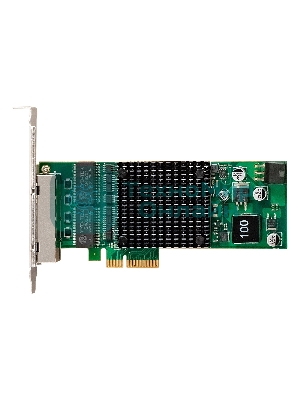 Сетевой адаптер ExeGate EXE-I350-T4V2-PoE (PCI-E x4 v2.1, порты 4xRJ45 PoE (медные, с поддержкой PoE), 10/100/1000Mbps, Gigabit Frame Grabber NIC Intel Chipset NHI350AM4)
