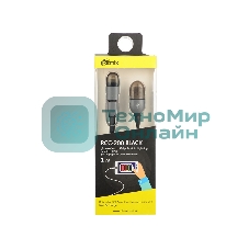 Кабель RITMIX Кабель 2в1 MicroUSB+Lightning 8pin-USB для синхронизации/зарядки, 1м черный (RCC-200)