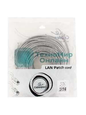 Патч-корд UTP Cablexpert cat.5e, 30м, литой, многожильный серый