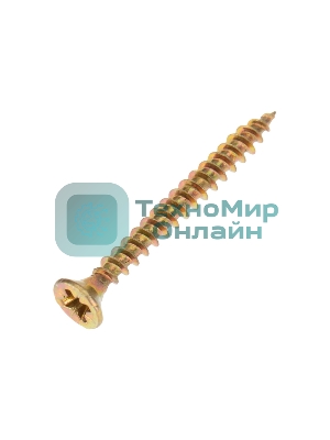 Саморез универсальный Kranz 3.5х35, желтый цинк, пакет (25шт.)