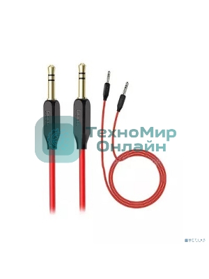 Аудио кабель 3.5 мм jack - 3.5 мм jack/HOCO HC-79293 UPA11/1m/позолоченные контакты/черный AUX