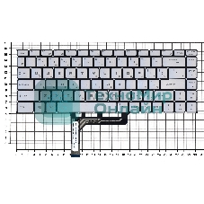 Клавиатура для ноутбука MSI GF63 GF63 8RC GF63 8RD, серебристая с подсветкой