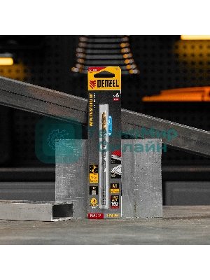 Сверло спиральное по металлу Denzel 6 х 139 мм, Р6М5, Golden Tip, удлиненное