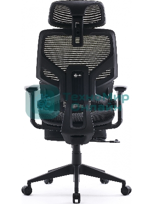 Кресло Cactus CS-CHR-MC01-LGNBK салатовый, сетка, подголовник, подставка для ног