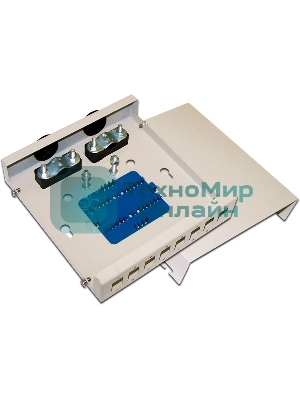 Кросс оптический LANMASTER настенный, металлический, на 8 SC адаптеров