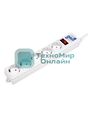 Сетевой фильтр Powercube SPG-B-15 5 м, 5 розеток, серый, коробка