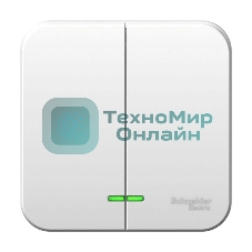 Выключатель 2-кл. ОП Blanca (сх.5) 10А 250 В изол. пласт. с подсветкой белый SchE BLNVA105111