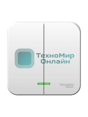 Выключатель 2-кл. ОП Blanca (сх.5) 10А 250 В изол. пласт. с подсветкой белый SchE BLNVA105111