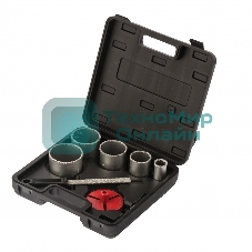 Набор коронок Matrix по керамич. плитке, 33-53-67-73-83 мм + напил., в пласт.боксе, 6-гран.хвост.