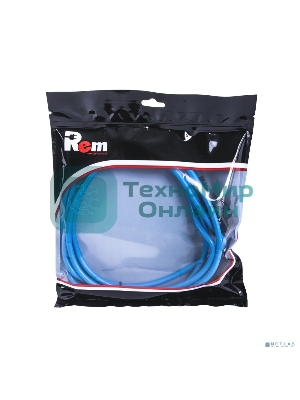 Шнур питания с фиксатором REM IEC 60320 C19/IEC 60320 C20, 16 А/250 В (3 x 1,5), 3 м, синий R-16-Cord-C19-C20-3-Blue