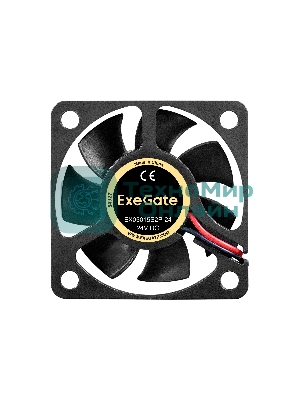 Вентилятор 24В DC ExeGate EX05015S2P-24 (50x50x15 мм, Sleeve bearing (подшипник скольжения), 2pin, 7000RPM, 32dBA)