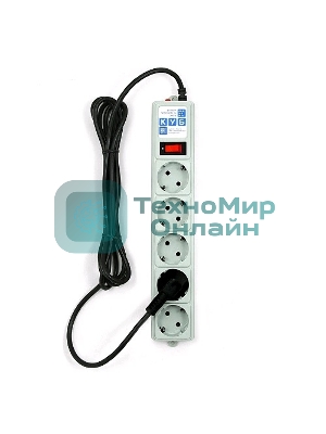 Сетевой фильтр Powercube SPG-B-10 3 м, 5 розеток, серый, коробка
