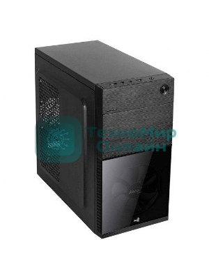 Компьютерный корпус Aerocool/Formula Cs-105 Blue (mATX, без БП, 1x USB3.0, 1x USB2.0, 1x 12cm blue LED front fan)