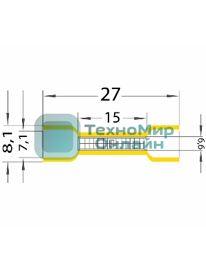 Соединительная гильза изолированная Rexant L-26 мм 4-6 мм² (ГСИ 6.0/ГСИ 4,0-6,0) желтая