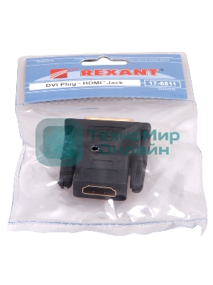 Переходник Rexant шт.DVI - гн.HDMI GOLD