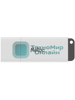 Флешка USB Netac U185 (NT03U185N-032G-20WH), 32Gb, USB 2.0, R/W 25/10, белый/серый