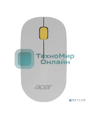 Мышь беспроводная Acer OMR200 желтый, 1200 dpi, радиоканал, USB, кнопки - 3