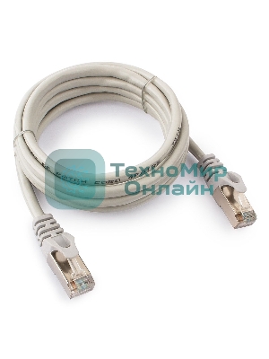 Патч-корд FTP Cablexpert cat.5e, 2м, литой, многожильный серый