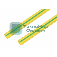 Трубка термоусадочная Rexant 25.0/12.5 1м желтый/зеленый