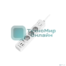 Удлинитель с USB зарядкой Harper UCH-440 White PD3.0
