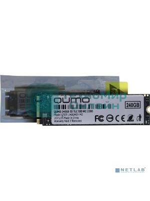 Накопитель SSD 240Gb M2 2280 QUMO Novation TLC 3D (Q3DT-240GMSY-M2) R/W 560/530; 52K/72K IOPS; MAS1102A OEM